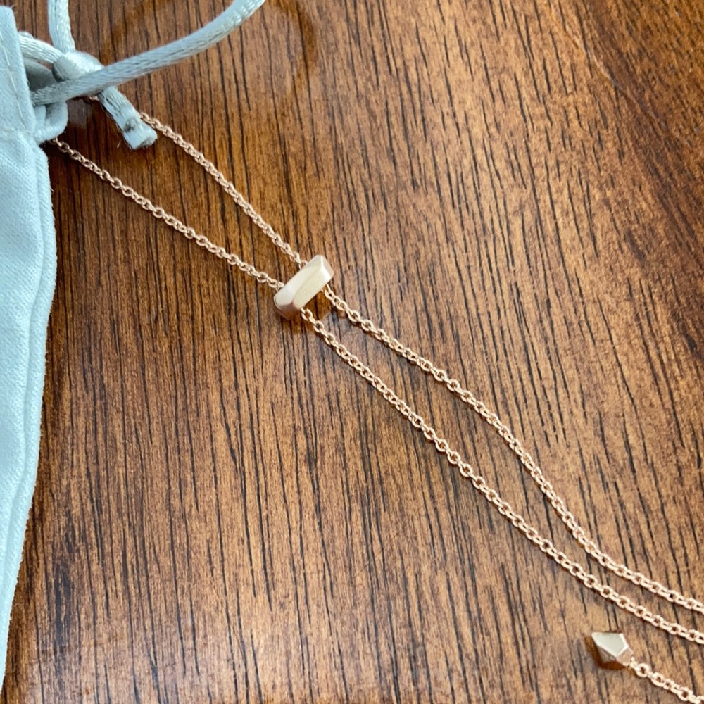 NEW Kendra Scott Kim Pendant Necklace Caterpillar Gold Layering Necklace NWOT - Picture 3 of 7